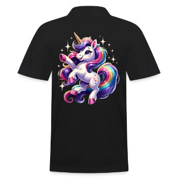 Arc en ciel Licorne Fantaisie Belle Licorne - Polo Homme - noir - Dos - Kai (181cm)