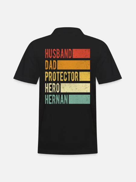 Hernan Name Dad Gift - Men's Polo Shirt - black