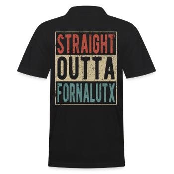 Direkt aus Fornalutx - Männer Poloshirt - Schwarz - Hinten - Kai (181cm)
