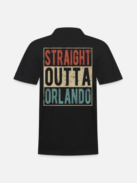 Straight outta Orlando - Men's Polo Shirt - black
