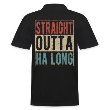 Straight outta Ha Long - Männer Poloshirt - Schwarz - Hinten - Kai (181cm)