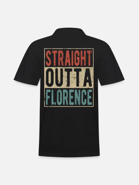 Straight outta Florence - Men's Polo Shirt - black