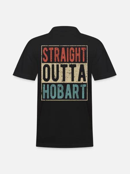 Straight outta Hobart - Men's Polo Shirt - black