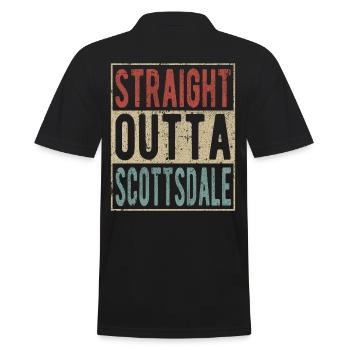Direkt aus Scottsdale - Männer Poloshirt - Schwarz - Hinten - Kai (181cm)