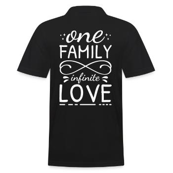 Famille Mignon Une Famille Infini Amour Inspiration - Polo Homme - noir - Dos - Kai (181cm)