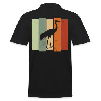 Grue du Canada Rétro Birdwatching Bird Watcher - Polo Homme - noir - Dos - Kai (181cm)