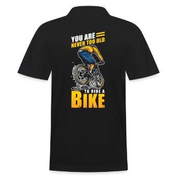 Vous n’êtes jamais trop vieux pour faire du vélo - Polo Homme - noir - Dos - Kai (181cm)