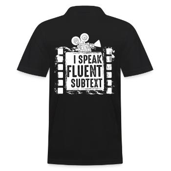 Dialogue Dissector Screenwriter - Men's Polo Shirt - black - Back - Kai (181cm)