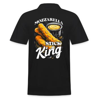 Mozzarella Stick König - Männer Poloshirt - Schwarz - Hinten - Kai (181cm)
