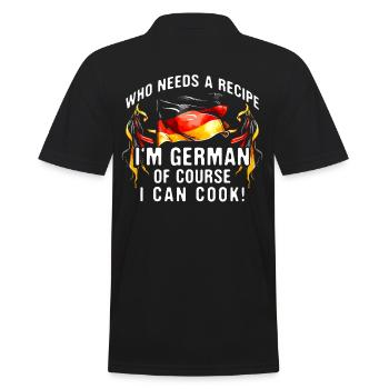 Deutschland Küche Essen Küche Deutsch Koch Koch - Männer Poloshirt - Schwarz - Hinten - Kai (181cm)