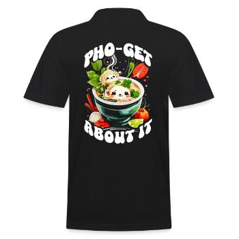 Pho Suppe Vietnamesisches Essen Pho-get Über Kawaii - Männer Poloshirt - Schwarz - Hinten - Kai (181cm)
