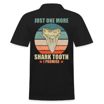 Just One More Shark Tooth I Promise Retro Fossil - Men's Polo Shirt - black - Back - Kai (181cm)