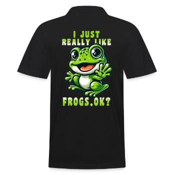J’aime beaucoup les grenouilles, d’accord ? Grenouille mignonne - Polo Homme - noir - Dos - Kai (181cm)
