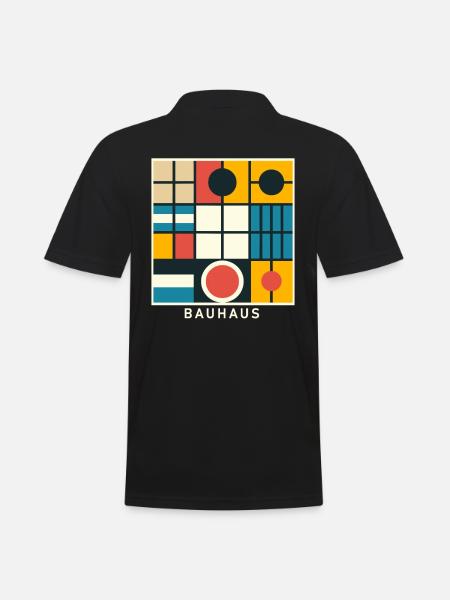 Bauhaus Architecture Geometric Aesthetic - Men's Polo Shirt - black
