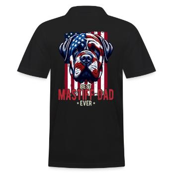 Mastiff papa patriotique USA drapeau Design - Polo Homme - noir - Dos - Kai (181cm)
