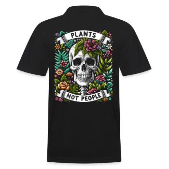 Pflanzen statt Menschen Pflanzen Gärtner Gärtnern - Männer Poloshirt - Schwarz - Hinten - Kai (181cm)