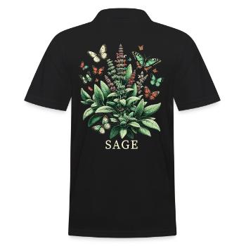 Herbes Herboriste Plante Jardinage Jardinier Botanique - Polo Homme - noir - Dos - Kai (181cm)