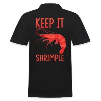 Shrimp Pun Fruits de mer Keep It Shrimple Drôle de crevettes - Polo Homme - noir - Dos - Kai (181cm)