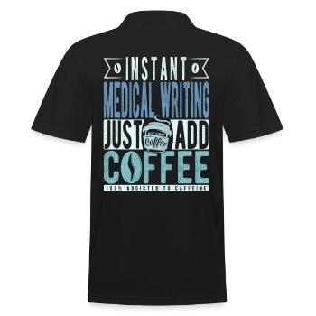 Écriture médicale instantanée Il suffit d’ajouter du café - Polo Homme - noir - Dos - Kai (181cm)