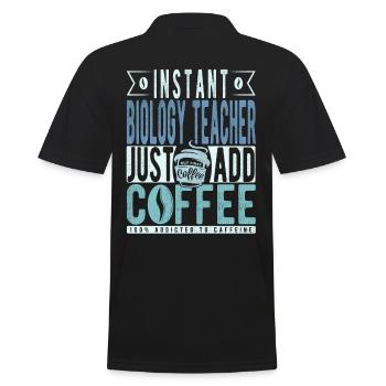 Professeur de biologie instantanée Il suffit d’ajouter du café - Polo Homme - noir - Dos - Kai (181cm)