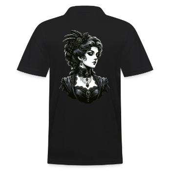 Élégante dame gothique : grâce victorienne - Polo Homme - noir - Dos - Kai (181cm)