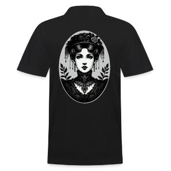 Portrait de femme gothique victorienne - Polo Homme - noir - Dos - Kai (181cm)