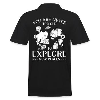 Voyage Explorez le voyage de vacances World Traveler - Polo Homme - noir - Dos - Kai (181cm)