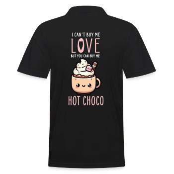 Warme Umarmung von süßer heißer Schokolade - Cozy Love - Männer Poloshirt - Schwarz - Hinten - Kai (181cm)