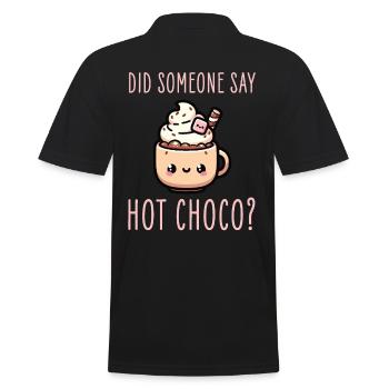 Soothing Hot Chocolate & Hot Cocoa Lover's Dream - Men's Polo Shirt - black - Back - Kai (181cm)