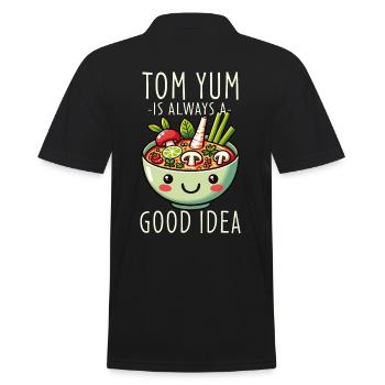 Tom Yum Soup Lover's Delight - Einzigartige thailändische Küche - Männer Poloshirt - Schwarz - Hinten - Kai (181cm)