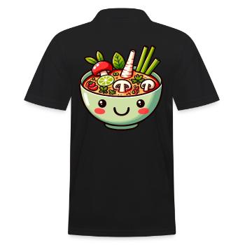 Tom Yum Soup Delight - Authentische thailändische Küche - Männer Poloshirt - Schwarz - Hinten - Kai (181cm)