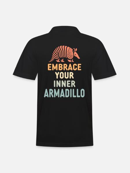 Armadillo Chlamyphoridae Enthusiast Exclusive - Men's Polo Shirt - black