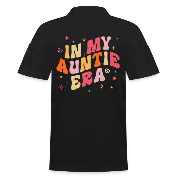 In der Ära meiner Tante Groovy Mother - Männer Poloshirt - Schwarz - Hinten - Kai (181cm)