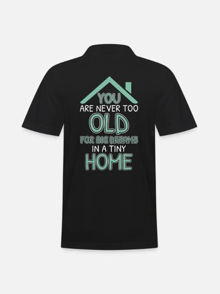 Tiny House Enthusiast Celebrating Simplicity - Men's Polo Shirt - black