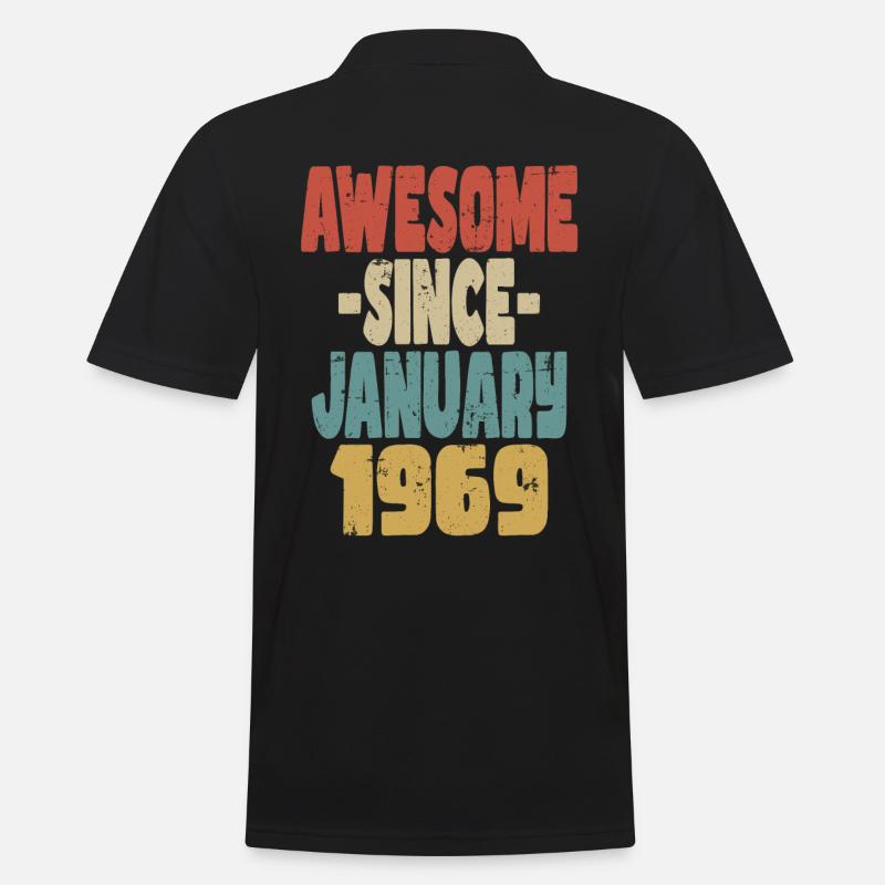 Fantastischer Januar 1969 - Männer Poloshirt - Schwarz