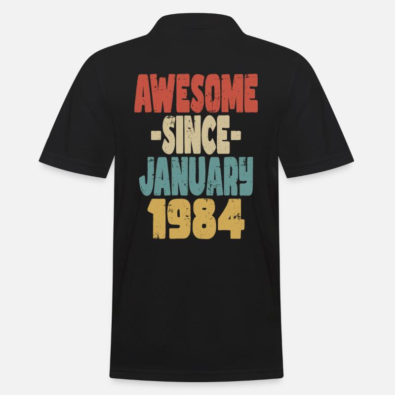 Fantastischer Januar 1984 - Männer Poloshirt - Schwarz