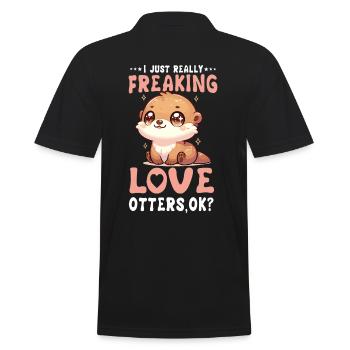 Adorable graphique de loutre pour les amateurs de loutres mignonnes - Polo Homme - noir - Dos - Kai (181cm)