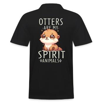 Illustration de loutre mignonne parfaite pour la loutre - Polo Homme - noir - Dos - Kai (181cm)