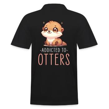 Adorable Illustration de loutre mignonne parfaite pour la loutre - Polo Homme - noir - Dos - Kai (181cm)