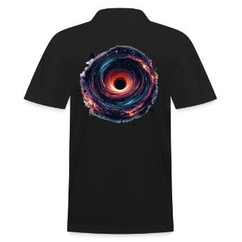 Astrophysics Enthusiast Astronomy Science Space - Men's Polo Shirt - black - Back - Kai (181cm)