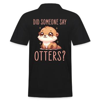 Graphique de loutre mignonne avec quelqu’un a-t-il dit loutres - Polo Homme - noir - Dos - Kai (181cm)
