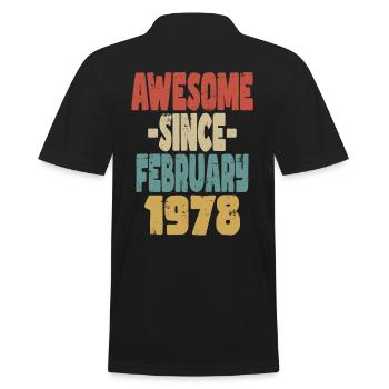 Fantastischer Februar 1978 - Männer Poloshirt - Schwarz - Hinten - Kai (181cm)