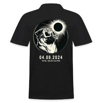 Eclipse Totale de Soleil Avril USA Carlin 04.08.2024 - Polo Homme - noir - Dos - Kai (181cm)
