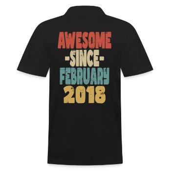 Awesome February 2018 - Men's Polo Shirt - black - Back - Kai (181cm)