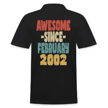 Awesome February 2002 - Men's Polo Shirt - black - Back - Kai (181cm)