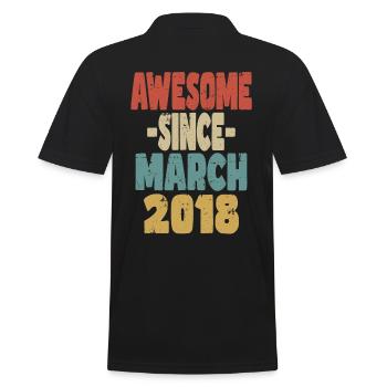 Awesome March 2018 - Men's Polo Shirt - black - Back - Kai (181cm)