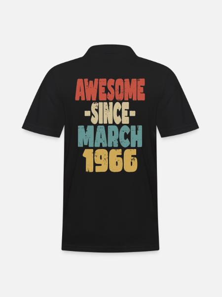 Awesome March 1966 - Men's Polo Shirt - black