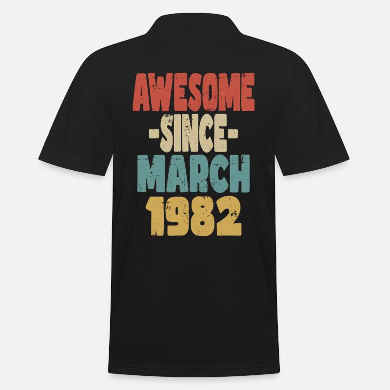 Génial mars 1982 - Polo Homme - noir