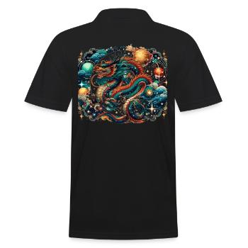 Dragon astrologie du zodiaque chinois - Polo Homme - noir - Dos - Kai (181cm)