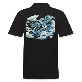 Art chinois du dragon - Polo Homme - noir - Dos - Kai (181cm)